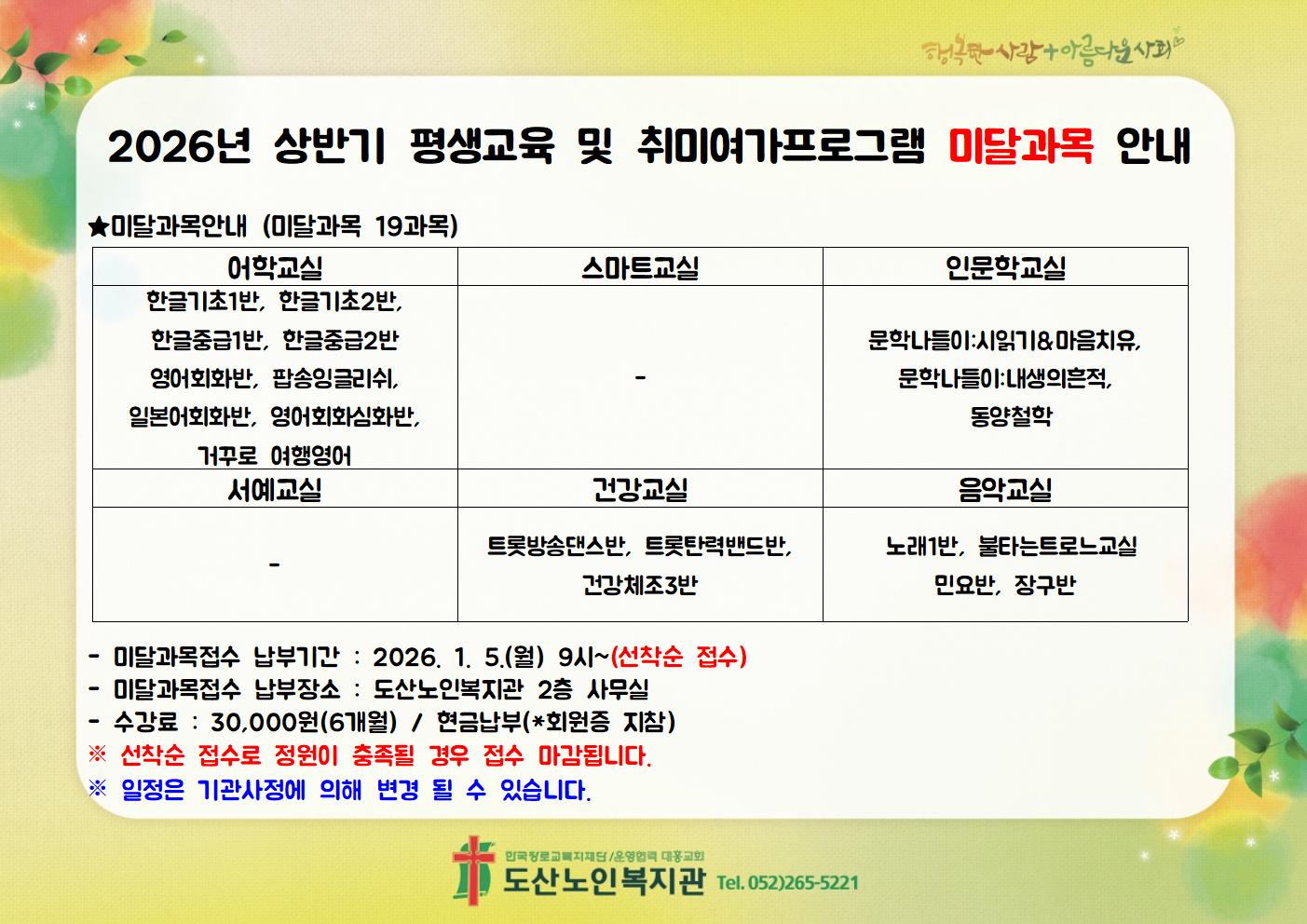 2-2. 2026년 상반기 추첨결과 및 미달과목안내002.jpg